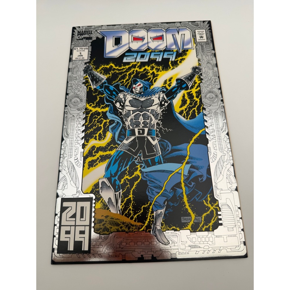 Doom 2049 #1 Marvel Comics 1993 Silver Foil Embossed Cover Key Issue CB019